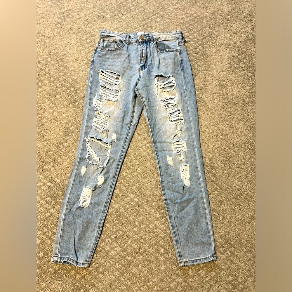 Forever 21 ripped, distressed jeans